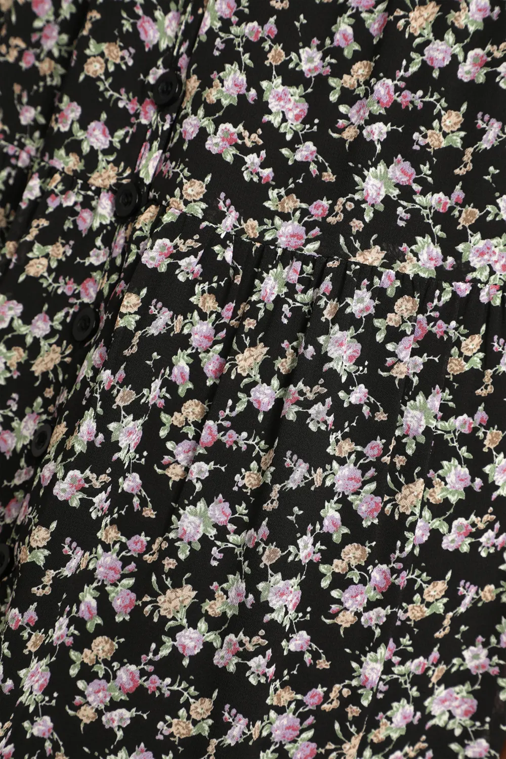 Casual Style Floral Print Tiered Maxi Skirt