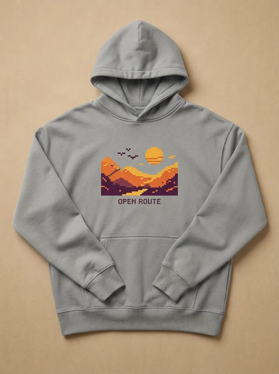 Pixel Art Open Route Hoodie