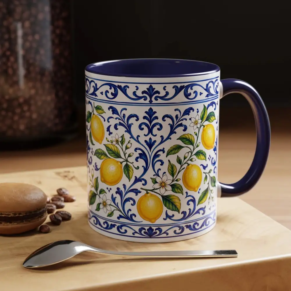 Illustrated Lemon Coffee Mug