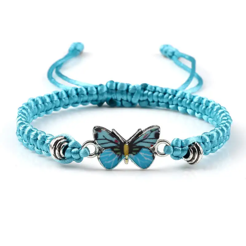 Butterfly Freedom Love String Charm Bracelet