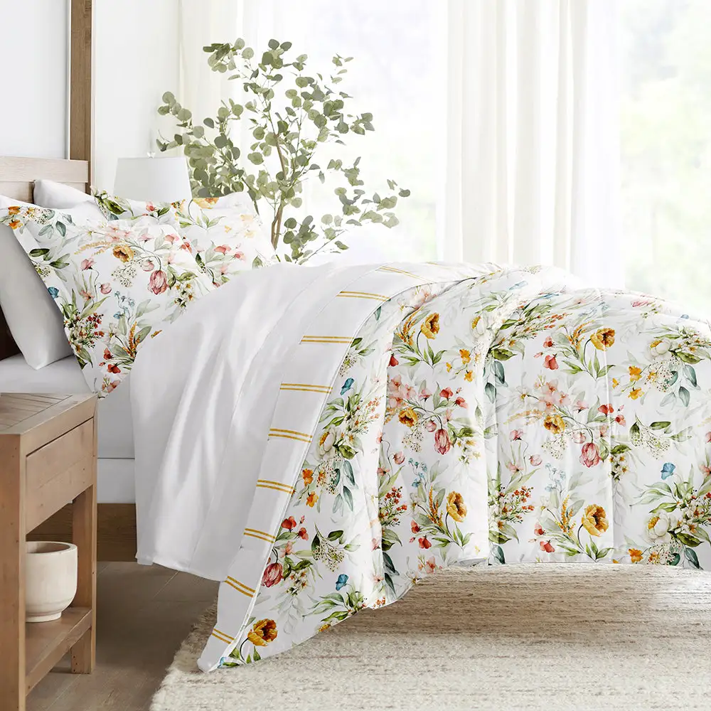 Chintz Floral Reversible Down Alternative Comforter Set