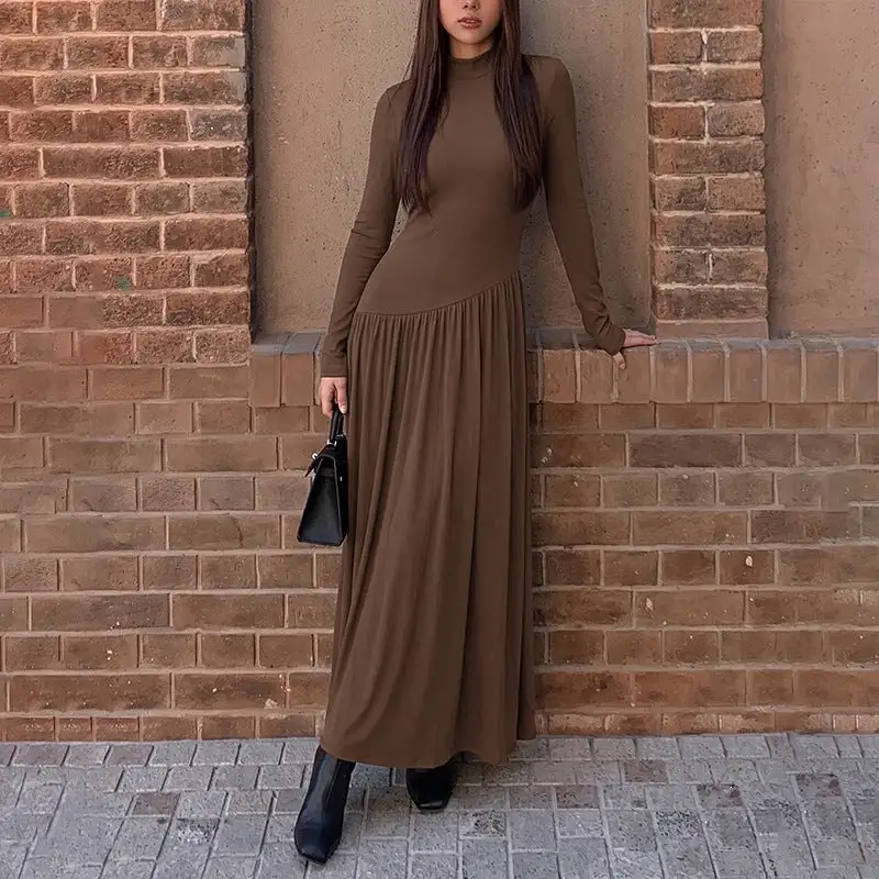 Women's Long-Sleeve Swing Maxi Dress