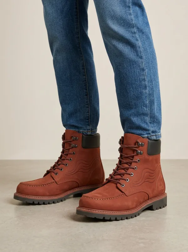 Unisex Casual Outdoor Wavy Pattern Print Work Boots