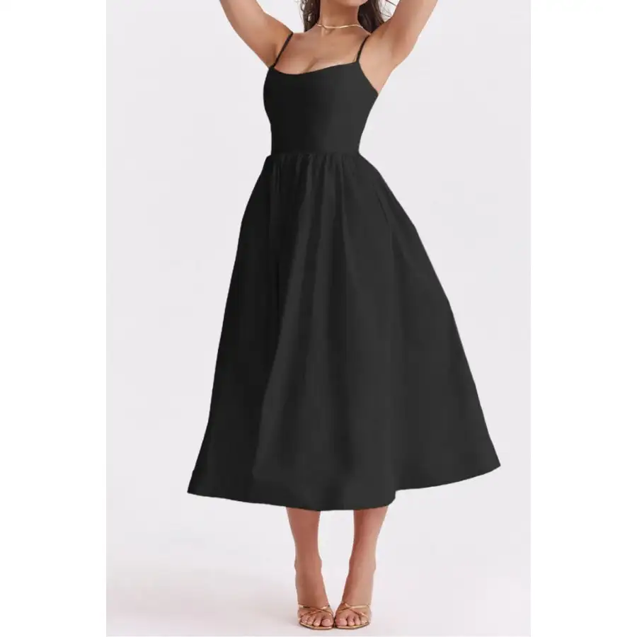 Spaghetti Strap Midi Dress