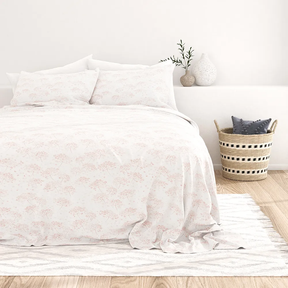 Flower Bunch Flannel Sheet Set