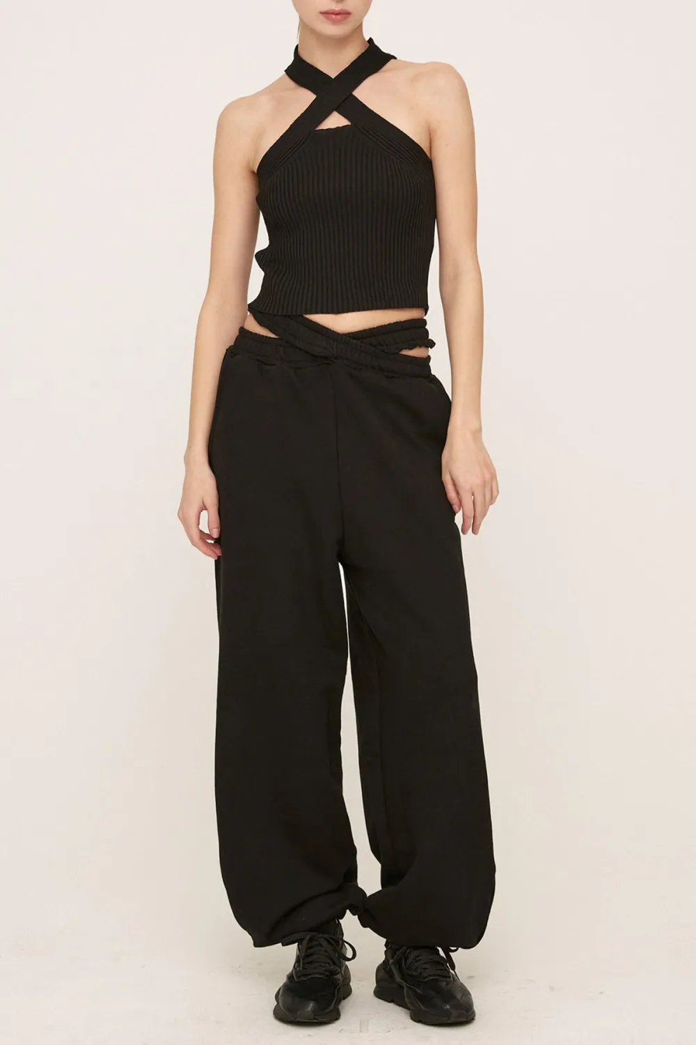 Twist Front Knitted Top
