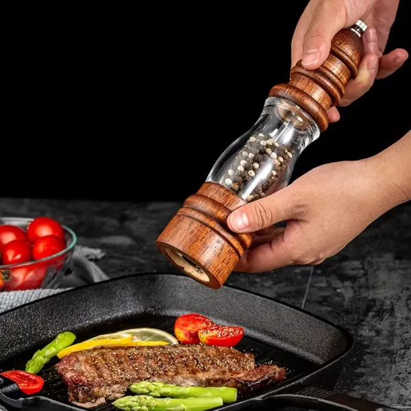 Manual Glass & Wood Spice Grinder
