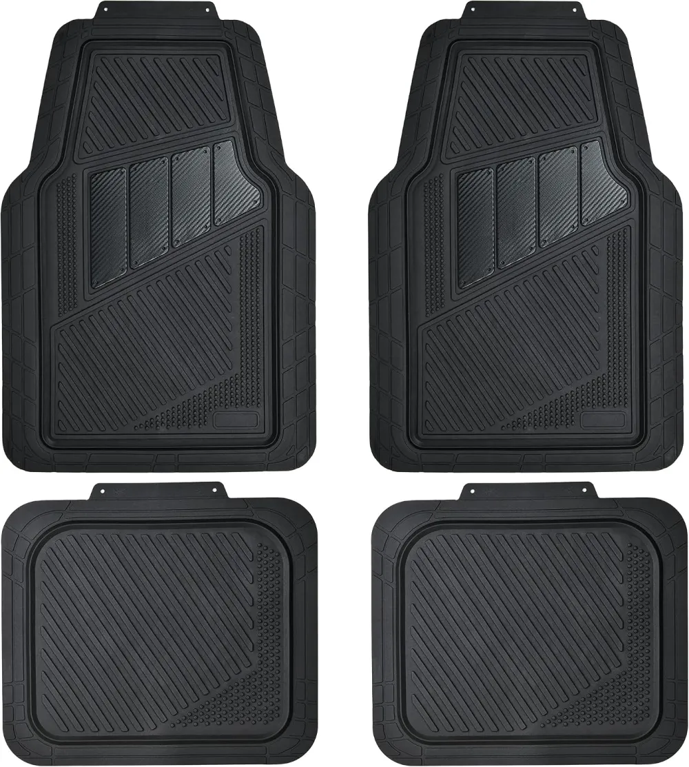 All Weather Rubber Vehicle Floor Mat Set