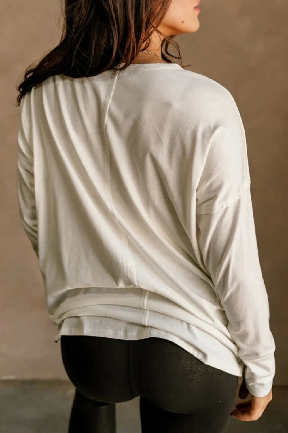 Dropped Shoulder Long Sleeve T-Shirt