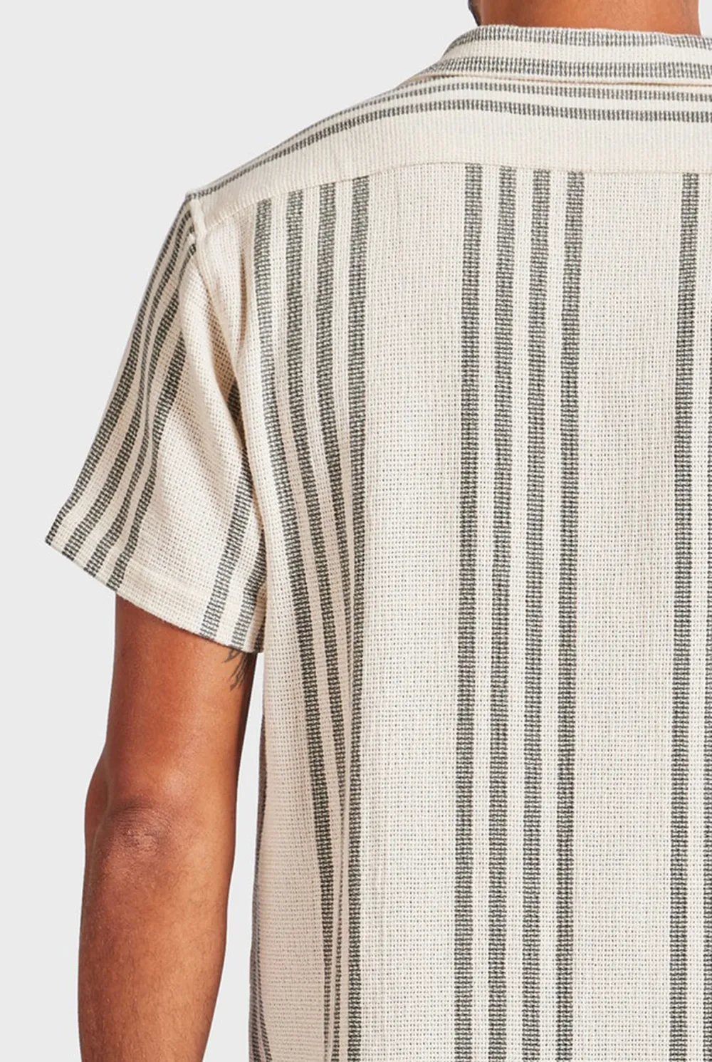 Vertical Stripe Short Sleeve Shirt-Seasponge