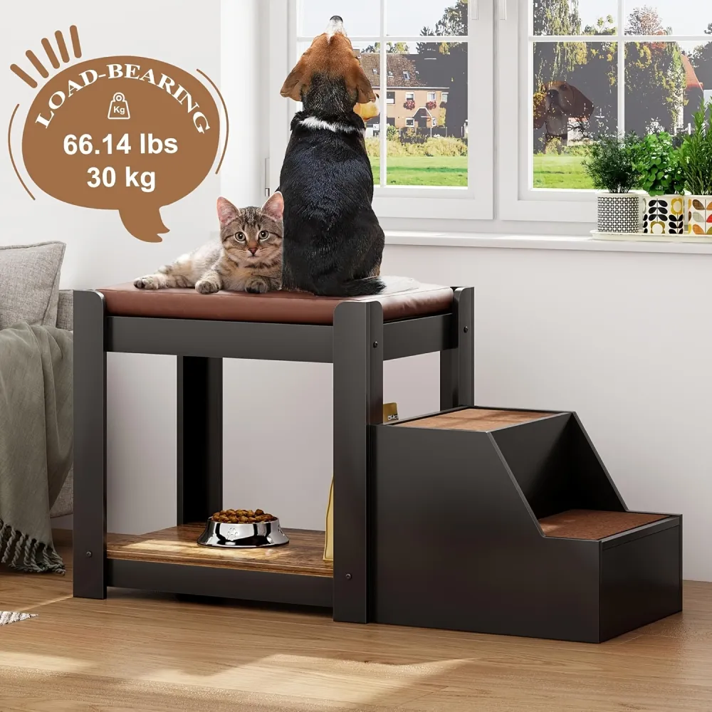 Durable Pet Window Perch with Stairs, Pet Essential for Elevated Viewing and Rest