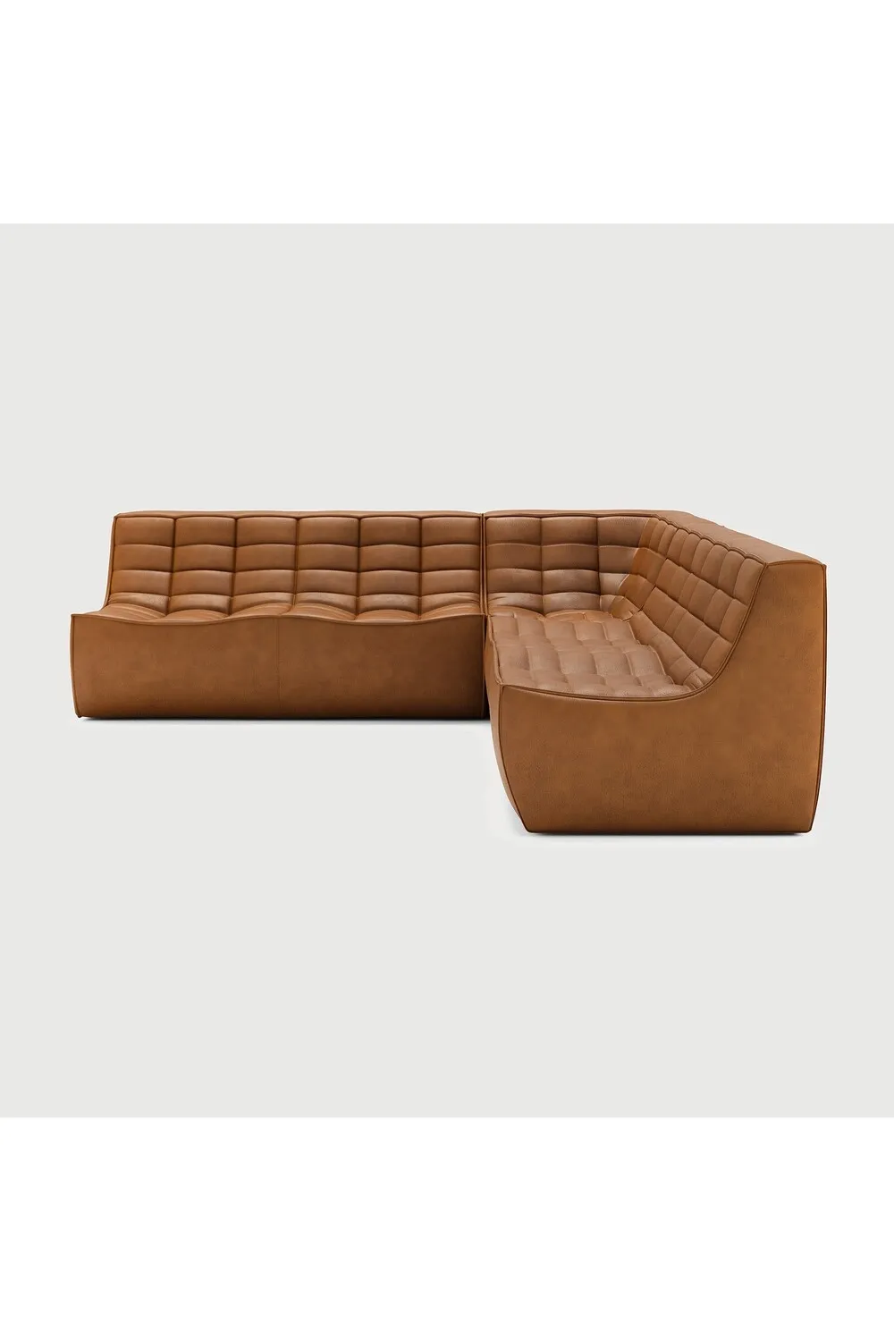 Sculptural Modular Leather Sofa