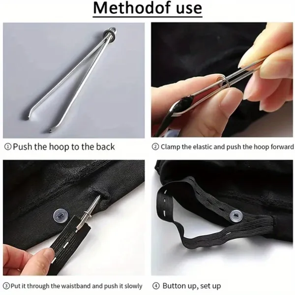 2 Pcs Clothing Elastic Threader