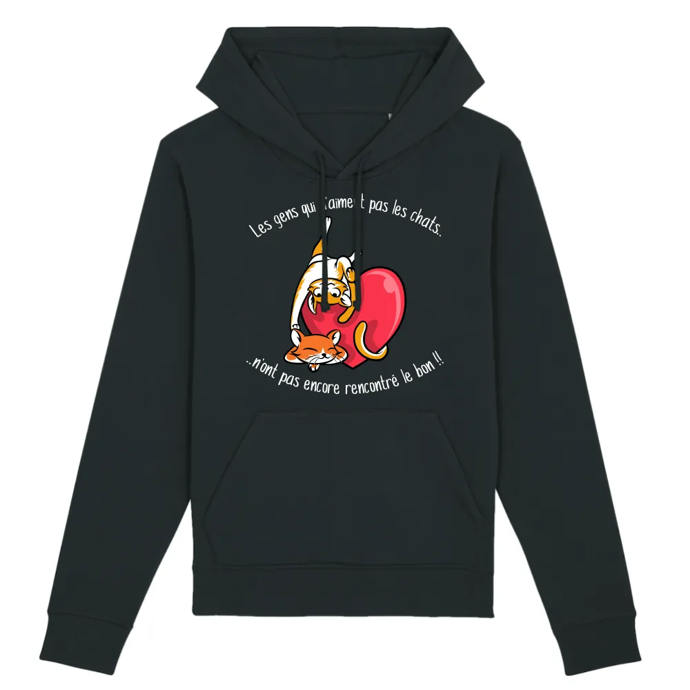 Selective Cat Graphic Pullover Hoodie