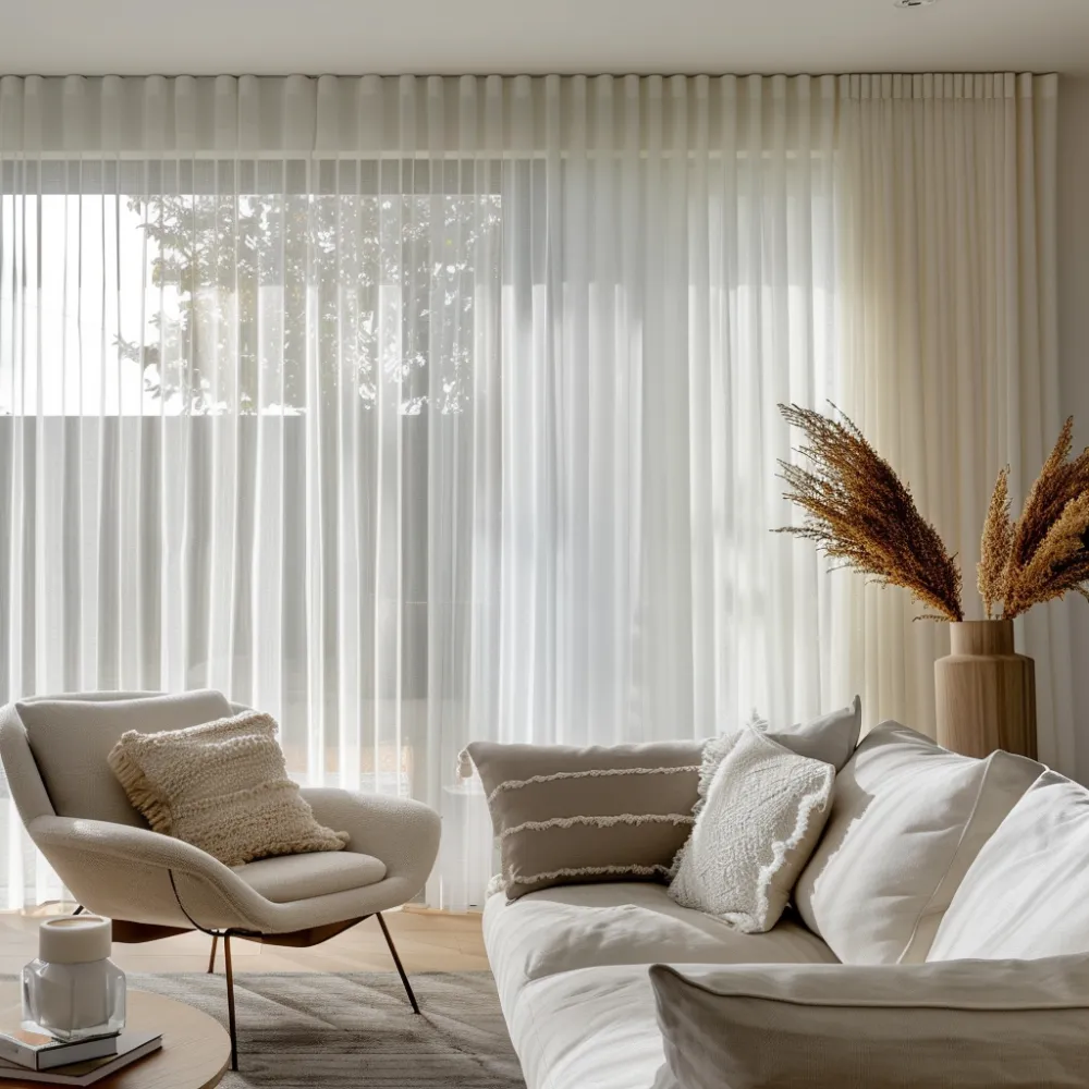 Wave Voile Linen Curtain Panel