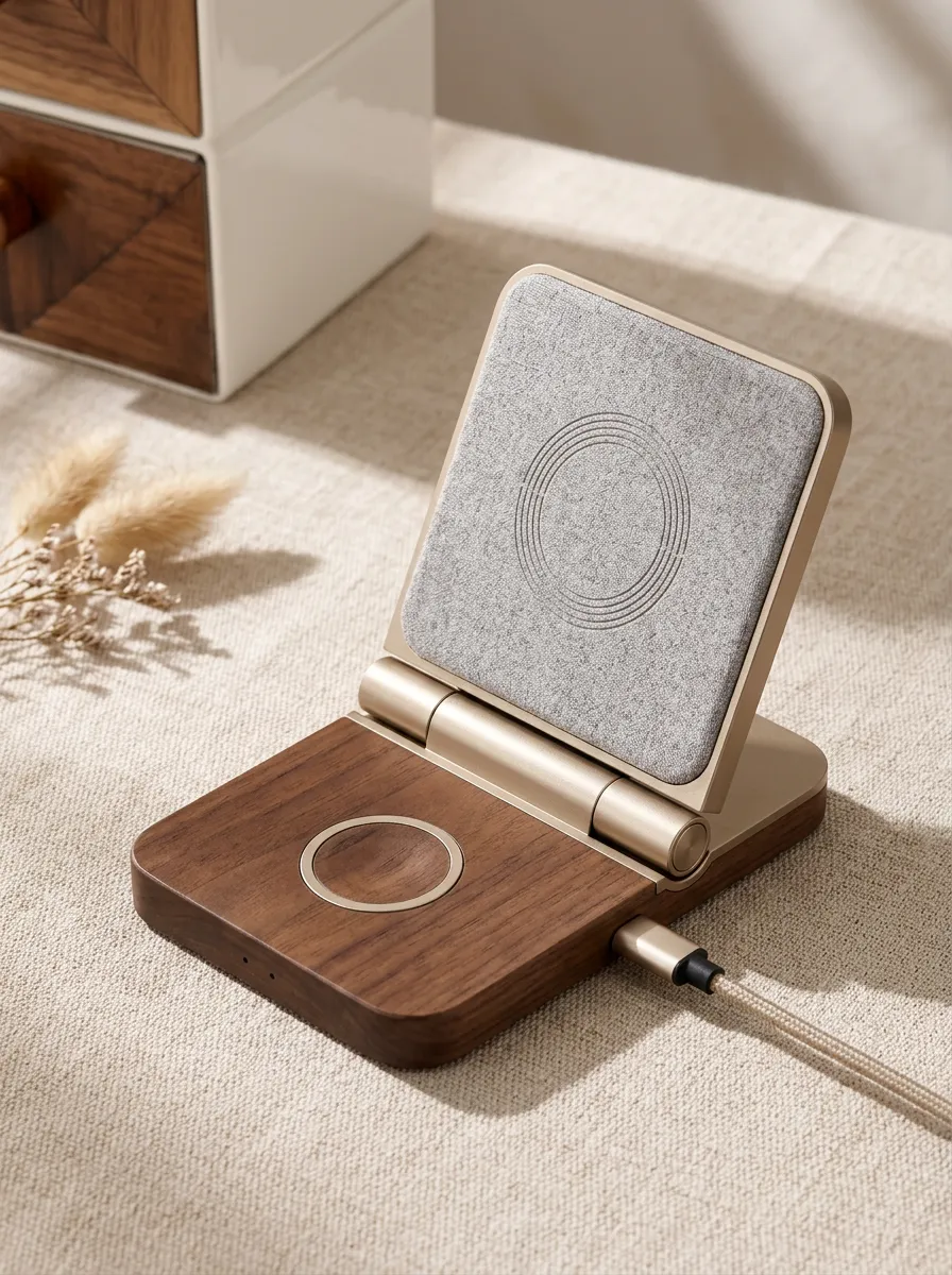 Minimalist Wooden Fabric Texture Charger
