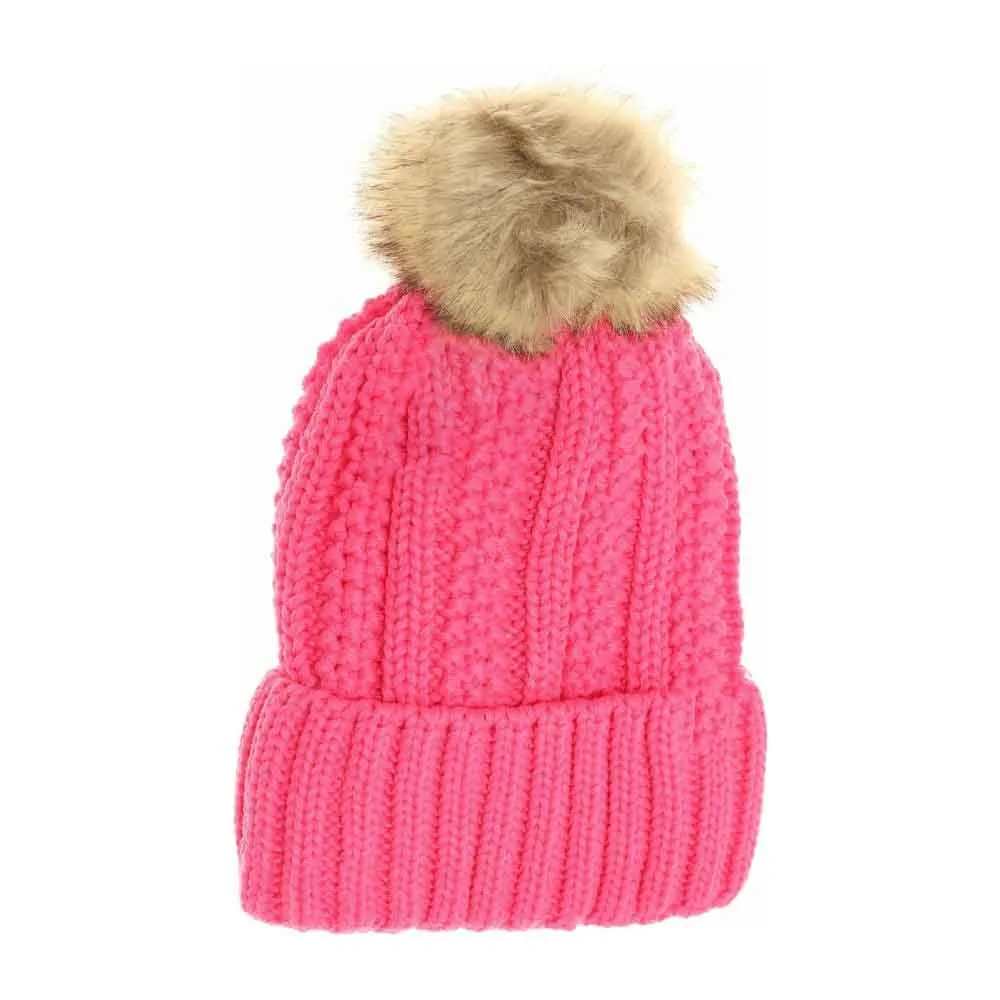 Pom Fuzzy Beanie