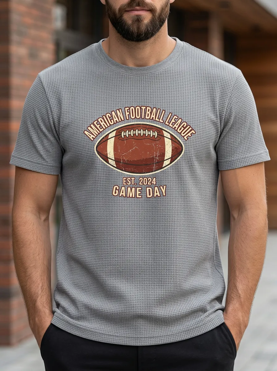 Football Graphic Casual T-Shirt
