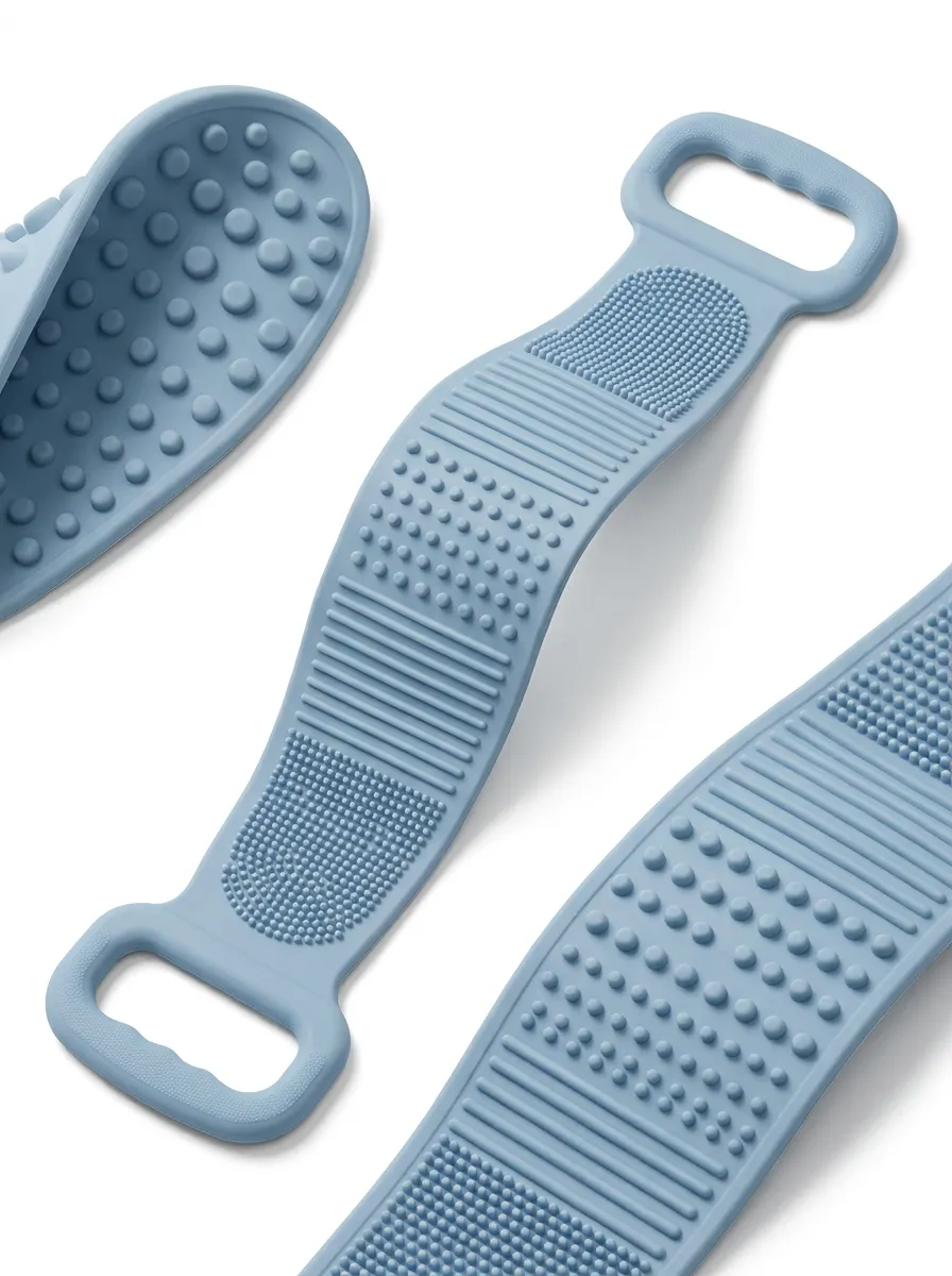 Textured Silicone Back Scrubber Bath Strap