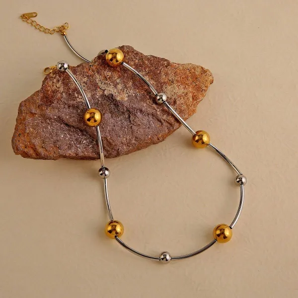 Sculpted Stainless Steel Necklace