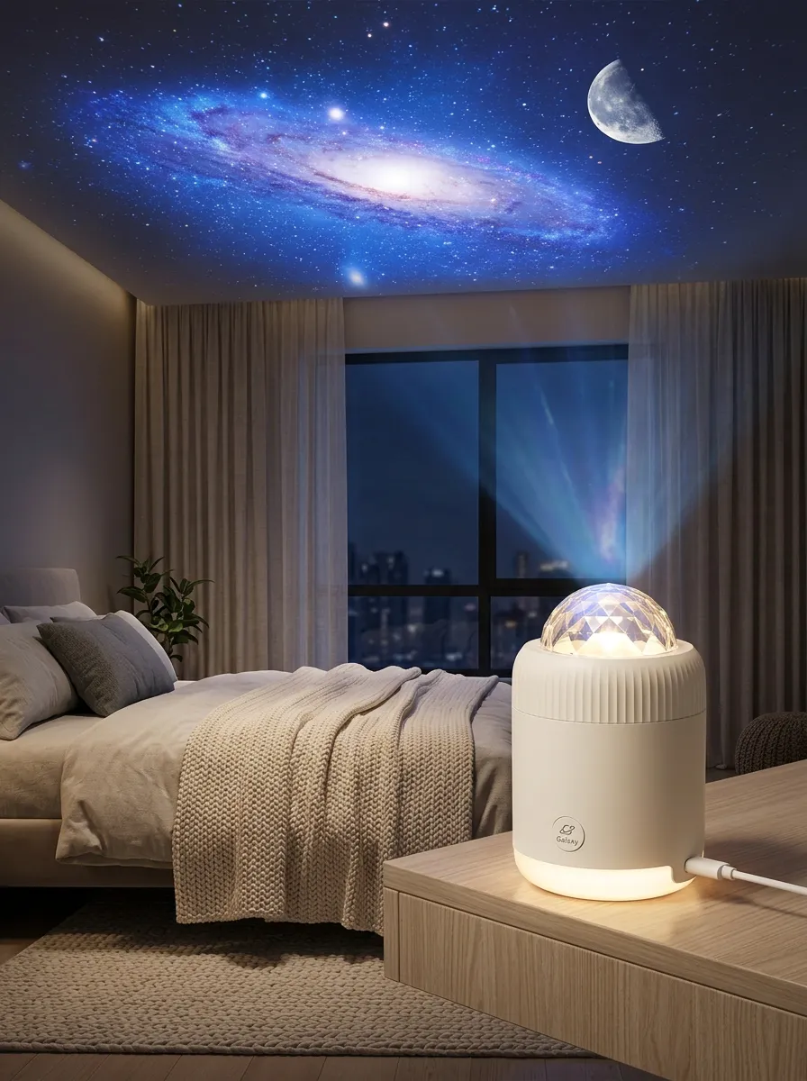 Cosmic Galaxy Star Projector Night Light