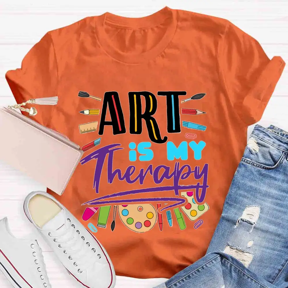 Art Is My Therapy Pastel Pencil T-Shirt