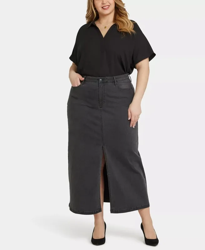 Cotton Five Pocket Zip Fly Skirt