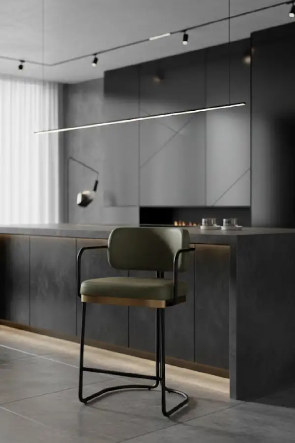 Modern Curved Counter Stool