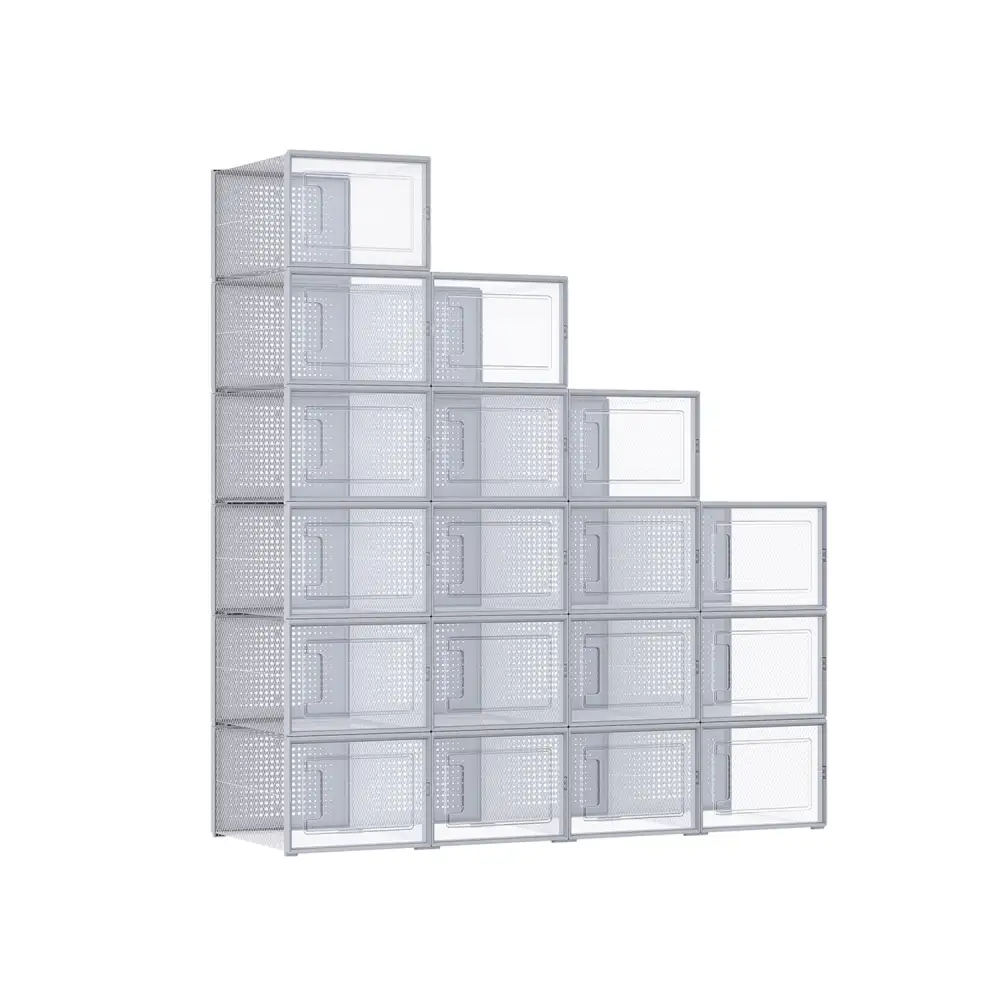 Easygoing Stackable Front Opening Clear Front Shoe Storage Box