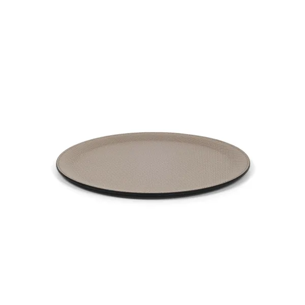Round Calf Leather Tray