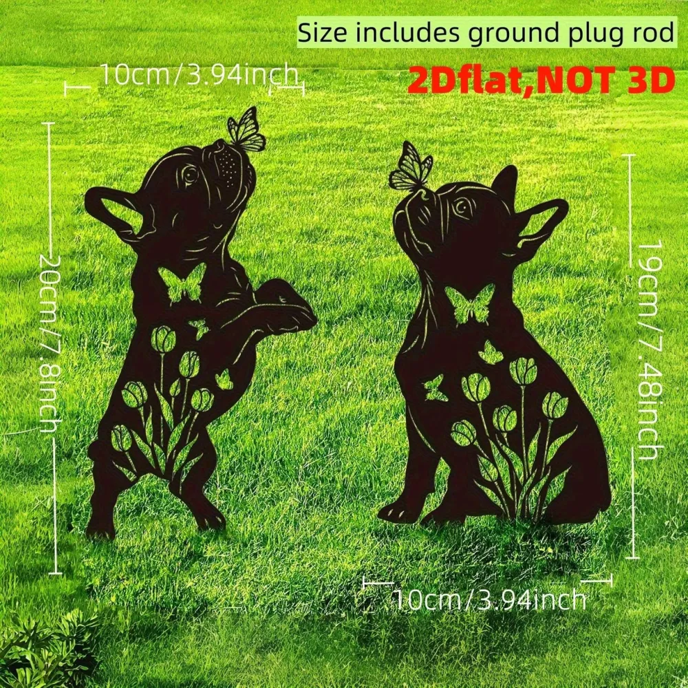 French Bulldog Garden Silhouettes