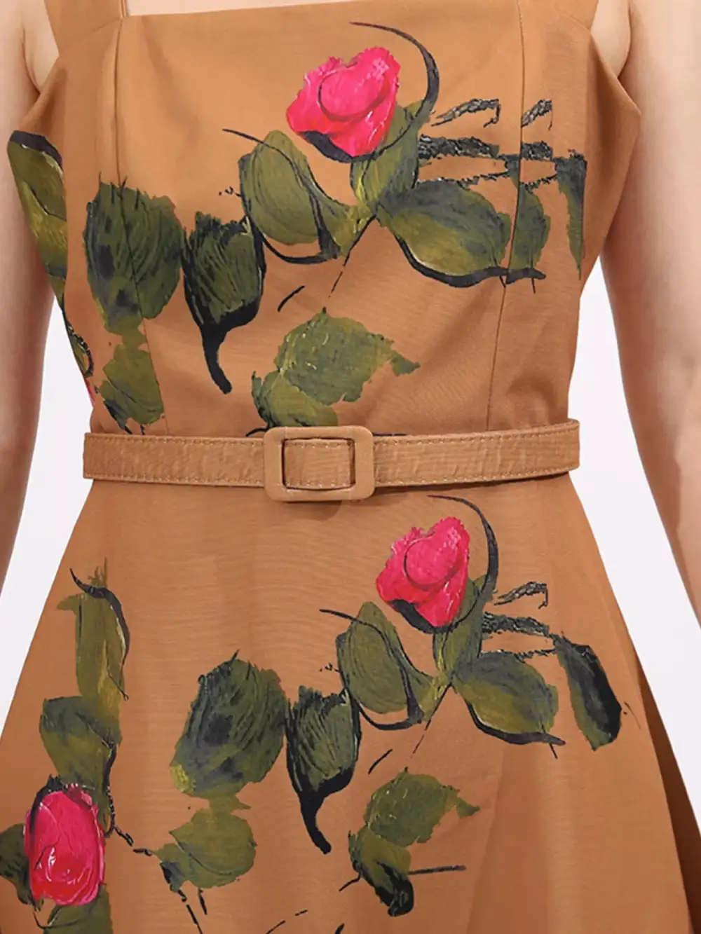 Square Neck Midi Dress