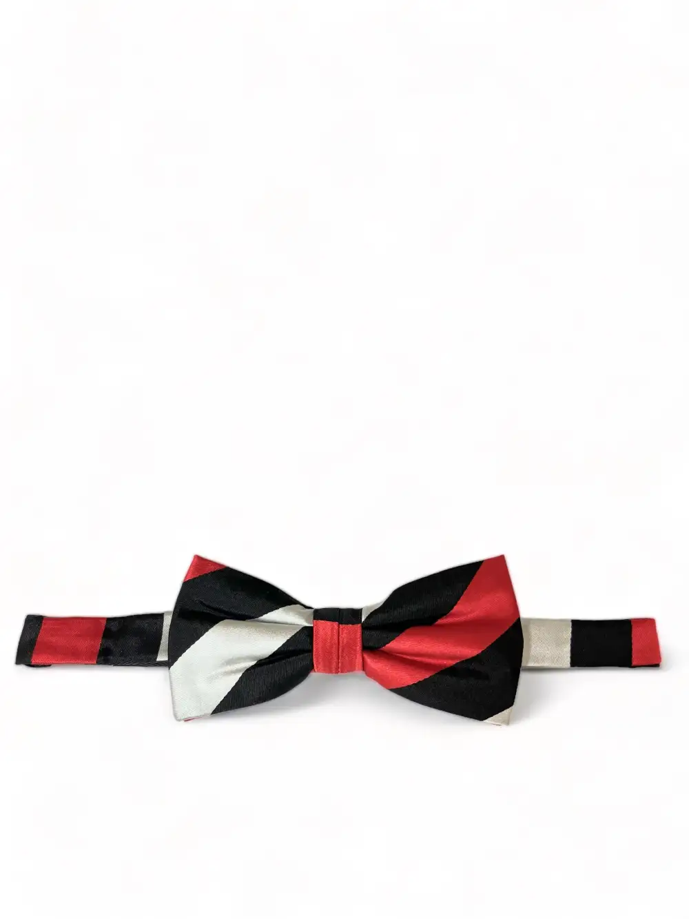 Heritage-Inspired Striped Silk Bow Tie