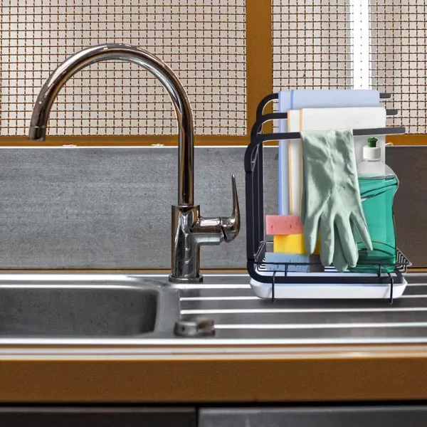 2-in-1 Towel Rack & Storage Tray