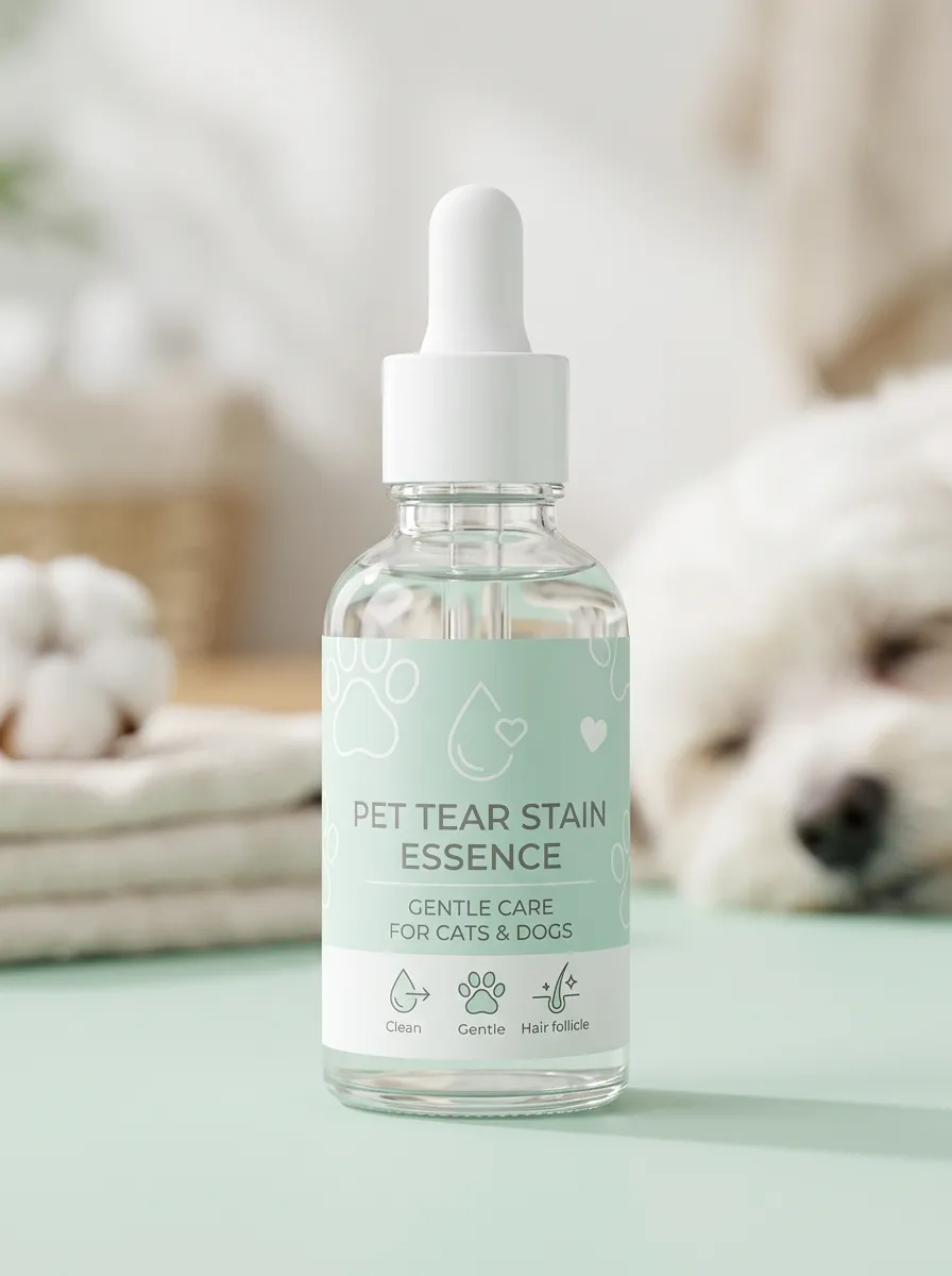 Grooming Routine Paw Print Pet Tear Stain Care Serum