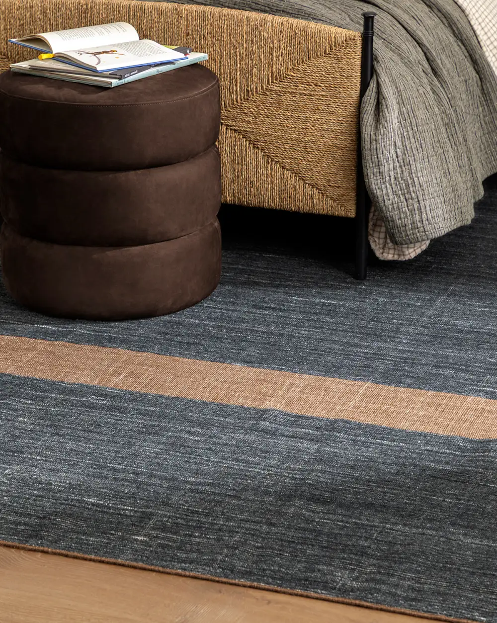 Checker Handwoven PET Indoor-Outdoor Area Rug