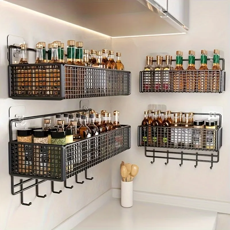 Wall-Mounted Metal Storage Basket