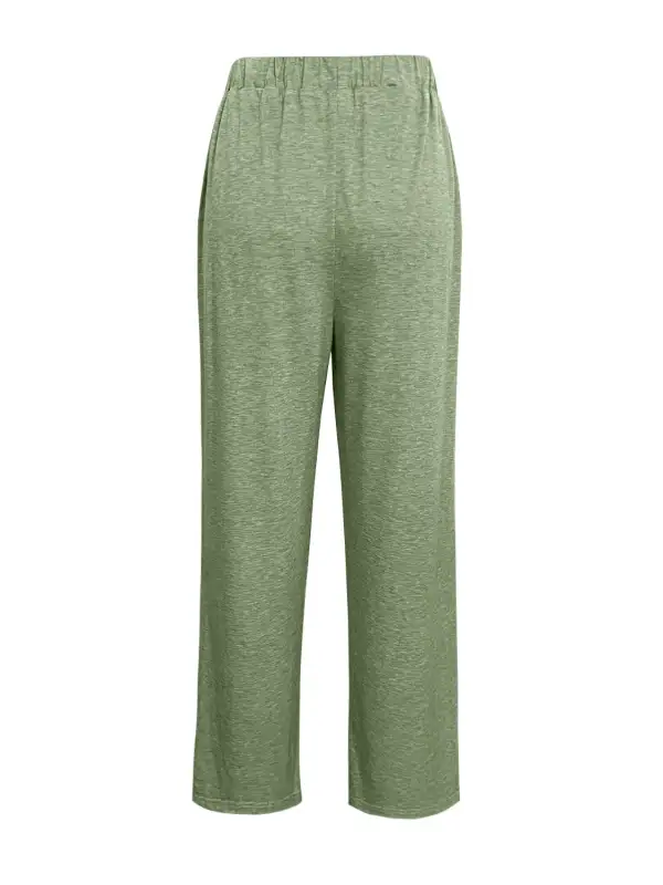 Relaxed Tied Wide Leg Pants With Pocket