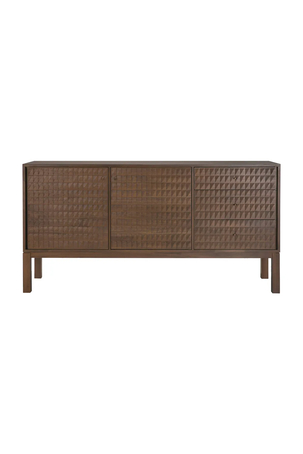 Hand-Carved Paneled Sideboard