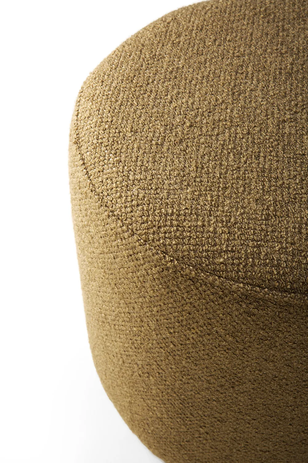 Textured Round Fabric Pouf