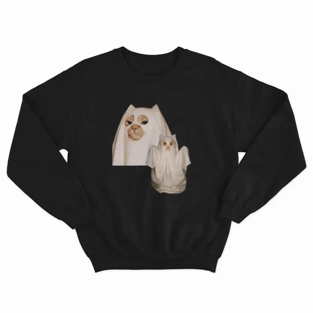 Black Cat Fleece Crewneck