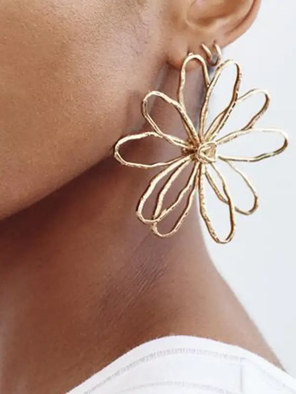 Ornate Floral Drop Earrings