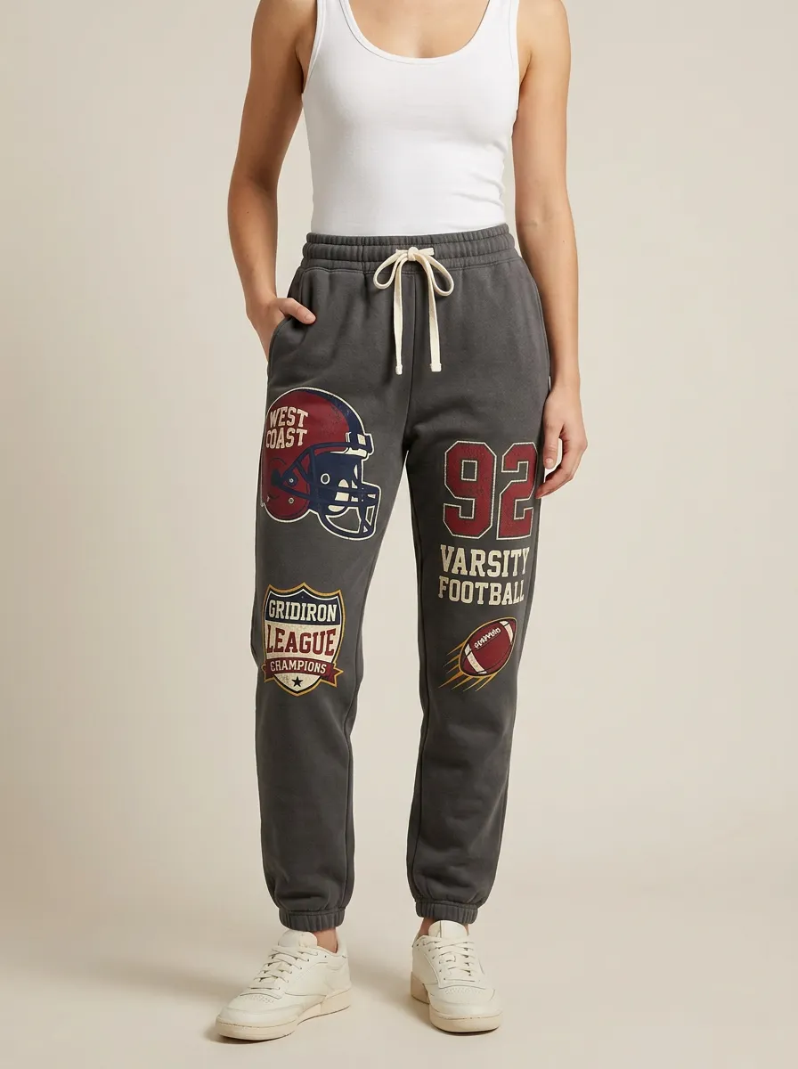 Women's Football Lover West Coast Helmet Printed Joggers