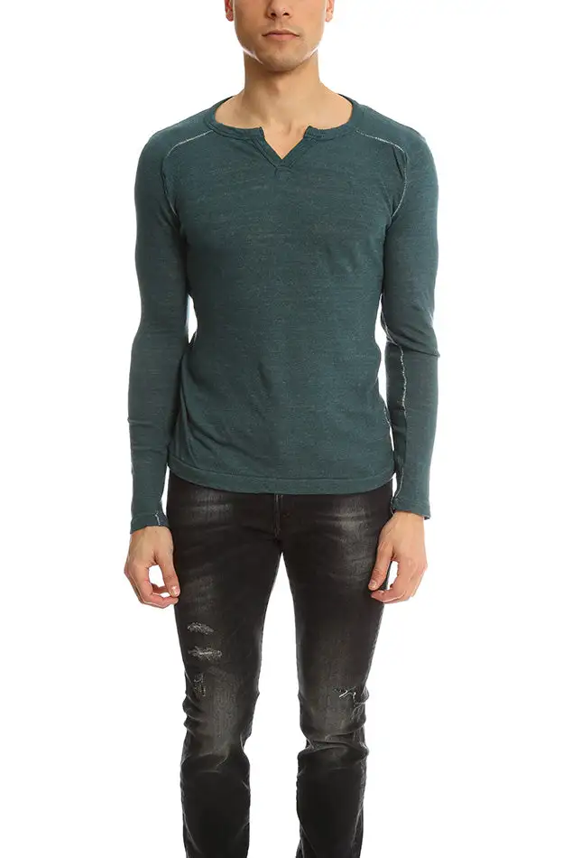 V-Neck Cotton Knit T-Shirt