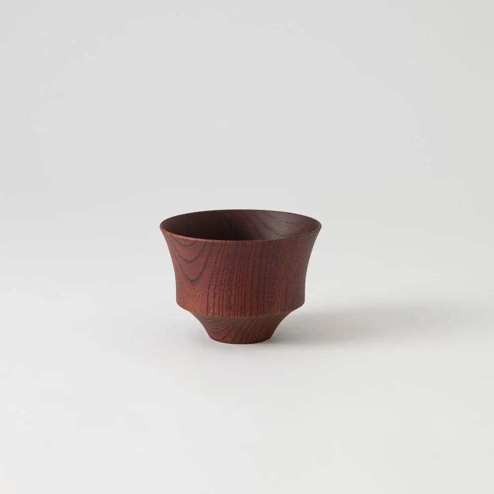 Wood-Grain Carved Soup Bowl