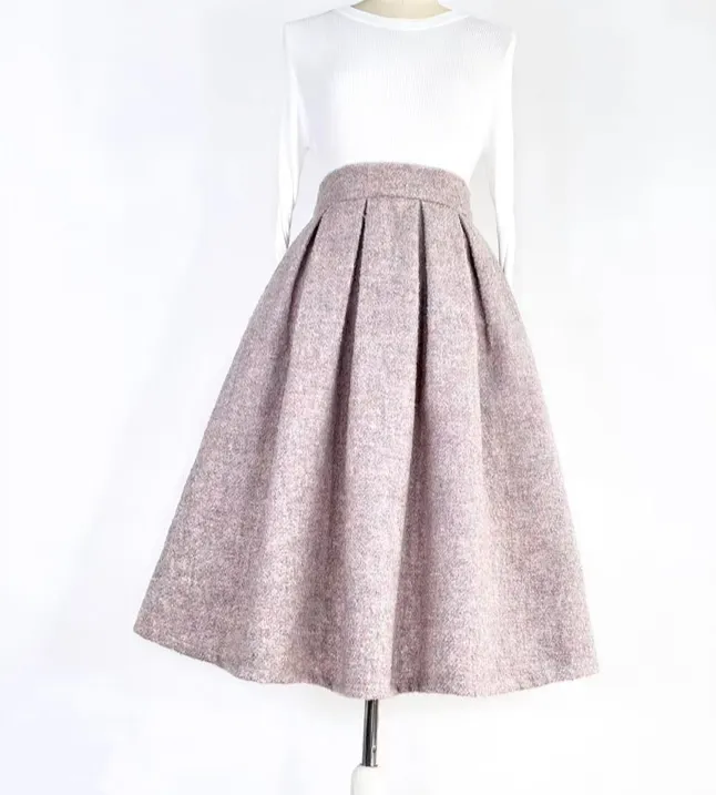 Relaxed Wardrobe Everyday Casual Wool Skirt