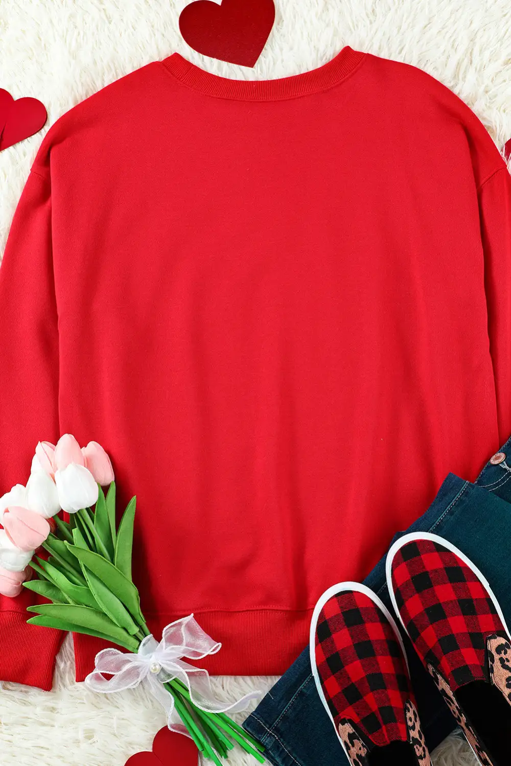 Puff XOXO Print Heart Sweatshirt