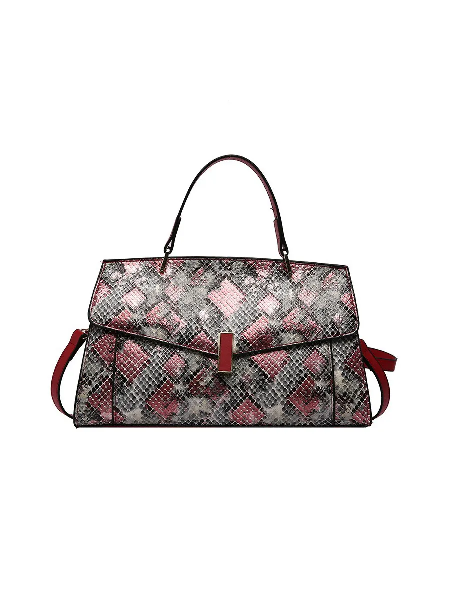 Penelope Snakeskin-Patterned Handbag