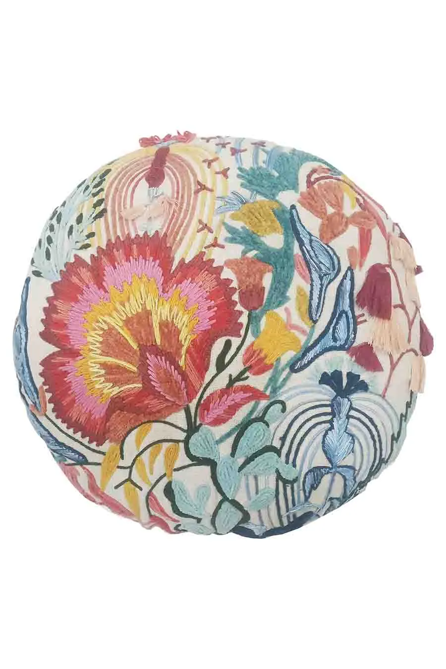 Artisan Detail Floral Decorative Cushion Cover