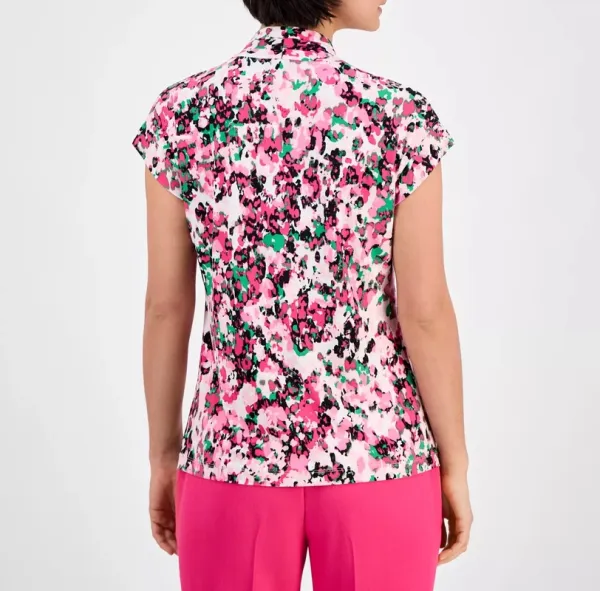 Printed Floral V Neck Top